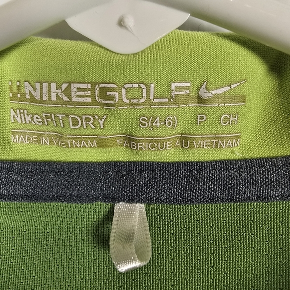 Nike Golf Fit Women's Green Sleeveless Polo  Collared Top Zip Closure Size Small - Picture 11 of 11